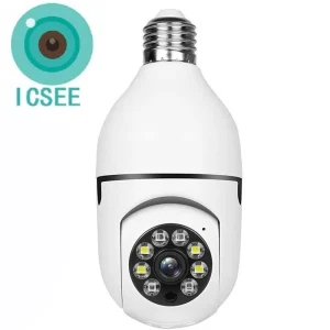 1080P Wifi Bulb Surveillance Camera (Color Night Vision 360° Rotating).