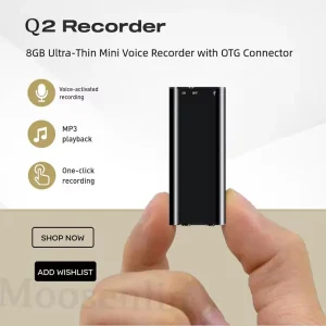 8GB/16GB Ultra-Slim Mini Voice Recorder.