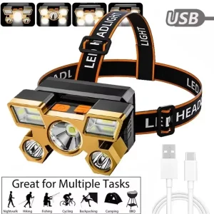 Powerful Rechargeable Head Flashlight.
